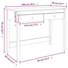 Houten bureau van massief grenenhout voor een elegante studeer- of werkruimte - Bureaus