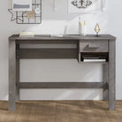 Houten bureau van massief grenenhout voor een stijlvolle interieur aanvulling - Lichtgrijs - Bureaus