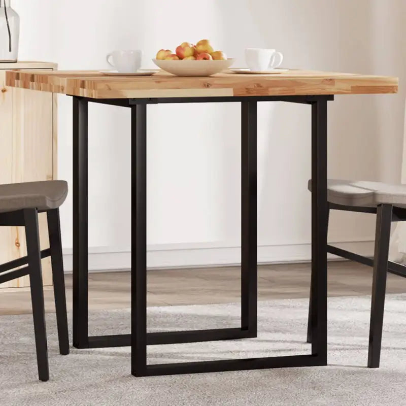 Houten bureaublad met massief acaciahout en afgeronde vorm - Olie-afwerking / 80 x 80 x 4 cm / 1 - Tafelbladen