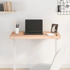 Houten bureaublad met massief beukenhout en afgeronde hoeken - Naturel / 80 x 40 x 4 cm - Onderdelen en accessoires