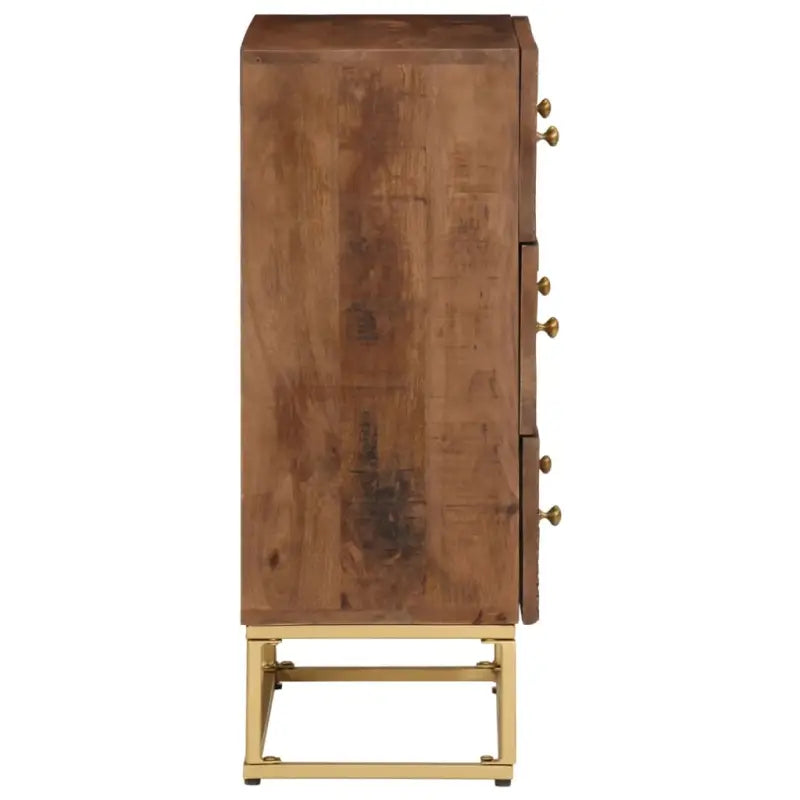 Houten cd en dvd kast van massief mangohout met tijdloze uitstraling - Cd- & dvd-kasten