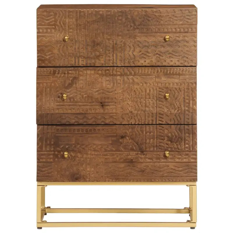 Houten cd en dvd kast van massief mangohout met tijdloze uitstraling - Cd- & dvd-kasten