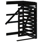 Houten containerberging van massief grenenhout voor tuinafval - Zwart grenenhout / 1 - Containerbergingen