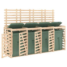Houten containerberging voor afvalbakken van massief grenenhout - Natuurlijk grenenhout / 1 - Containerbergingen