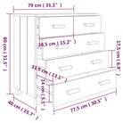 Houten Dressoir in massief grenenhout voor praktische en decoratieve opbergruimte - Dressoirs & buffetkasten