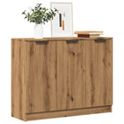 Houten Dressoir met bewerkt hout en stevig blad voor moderne charme - artisanaal eikenkleurig / 1 - Dressoirs &