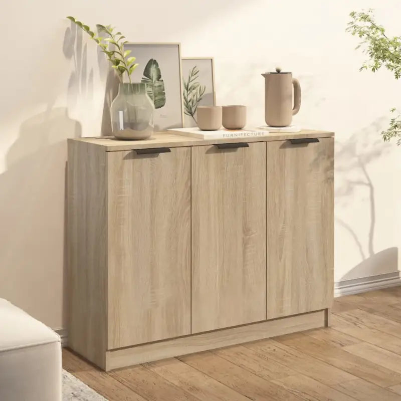 Houten Dressoir met bewerkt hout en stevig blad voor moderne charme - Dressoirs & buffetkasten