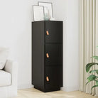 Houten dressoir met massief grenenhout voor woonkamer en slaapkamer - Zwart / 1 - Dressoirs & buffetkasten