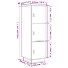 Houten dressoir met massief grenenhout voor woonkamer en slaapkamer - Dressoirs & buffetkasten