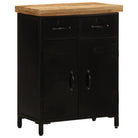 Houten dressoir met massief mangohout en stevig tafelblad - 55 x 30 x 71 cm / 1 - Dressoirs & buffetkasten