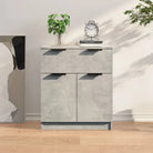 Houten dressoir van bewerkt hout met stevig blad voor een moderne uitstraling - Betongrijs / 1 - Dressoirs &