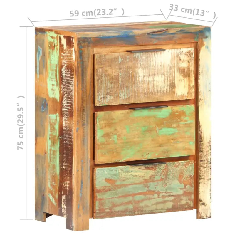 Houten dressoir van massief gerecycled hout voor stijlvolle woonkamer - 1 / 59 cm / massief gerecycled hout - Dressoirs