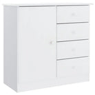 Houten dressoir van massief grenenhout met houten knoppen - Dressoirs & buffetkasten