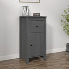 Houten Dressoir van massief grenenhout voor een opgeruimde woonkamer - Grijs / 1 / Nachtkastje - Dressoirs &
