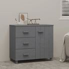 Houten Dressoir van Massief Grenenhout voor Retro Interieur - Donkergrijs / 1 - Dressoirs & buffetkasten