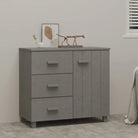 Houten Dressoir van Massief Grenenhout voor Retro Interieur - Lichtgrijs / 1 - Dressoirs & buffetkasten