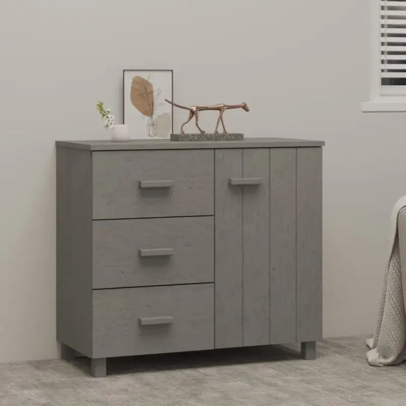 Houten Dressoir van Massief Grenenhout voor Retro Interieur - Lichtgrijs / 1 - Dressoirs & buffetkasten