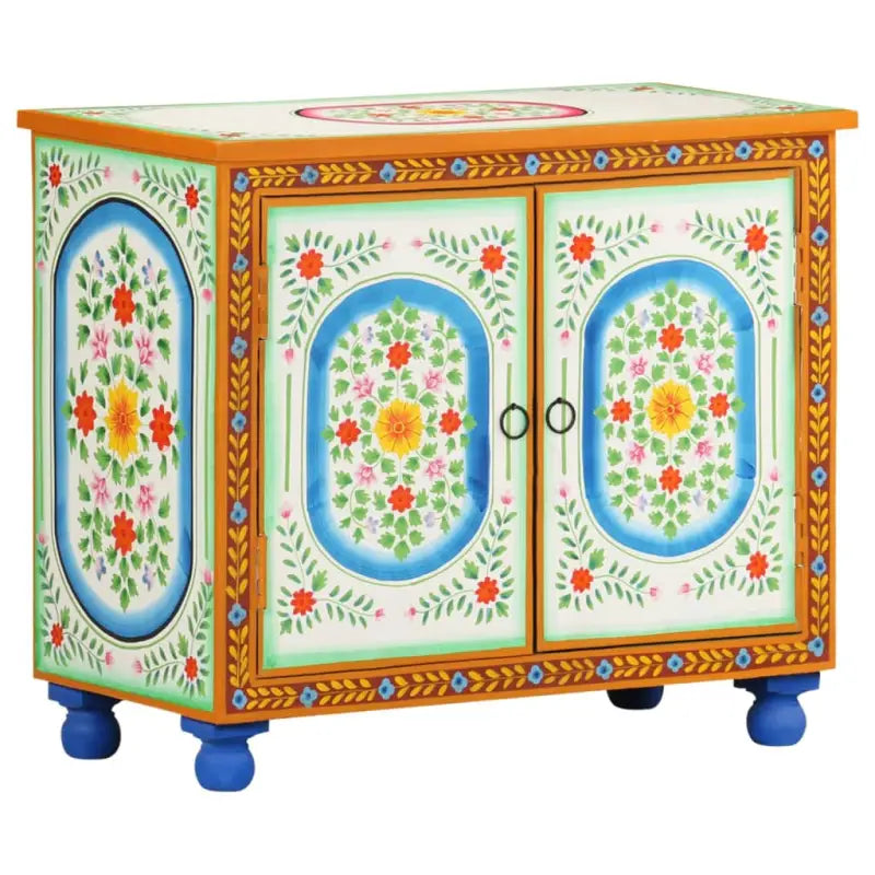 Houten dressoir van massief mangohout met meerkleurige afwerking - Multikleur / 1 - Dressoirs & buffetkasten