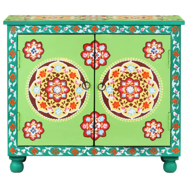 Houten dressoir van massief mangohout met meerkleurige afwerking - Dressoirs & buffetkasten