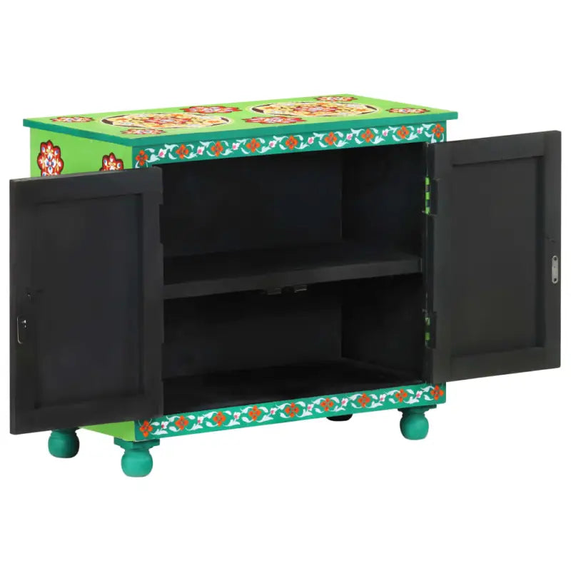 Houten dressoir van massief mangohout met meerkleurige afwerking - Dressoirs & buffetkasten