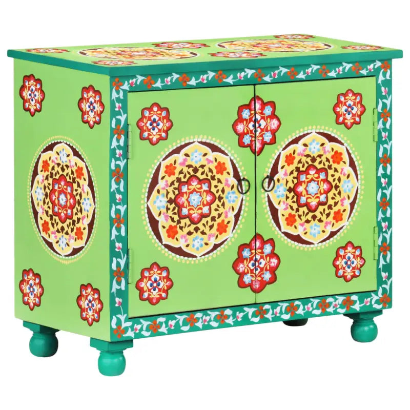 Houten dressoir van massief mangohout met meerkleurige afwerking - Dressoirs & buffetkasten