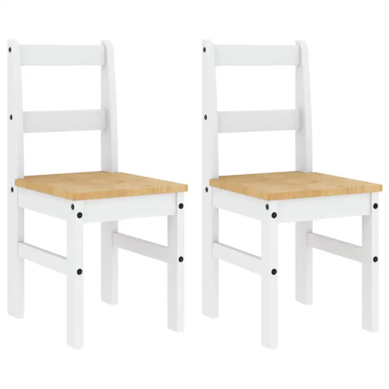 Houten eetkamerstoelen van massief grenenhout eenvoudig schoon en tijdloos - Eetkamerstoelen