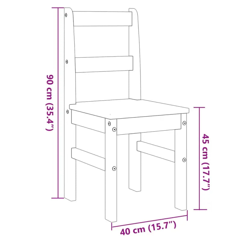 Houten eetkamerstoelen van massief grenenhout eenvoudig schoon en tijdloos - Eetkamerstoelen