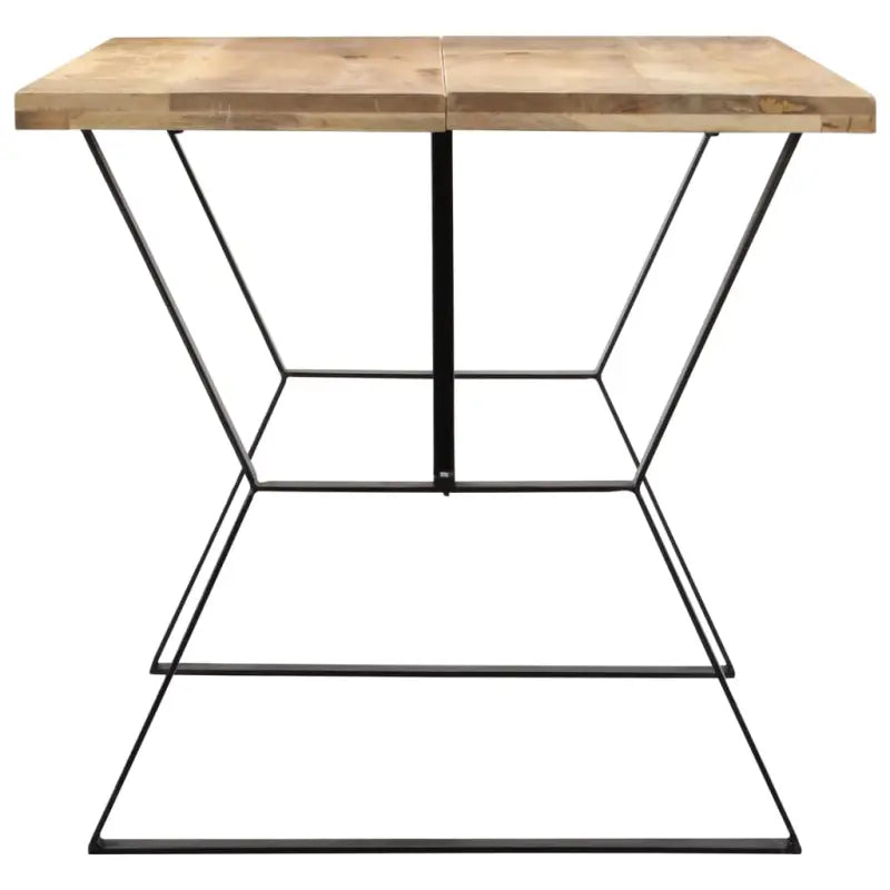 Houten eettafel met industriële stijl van massief mangohout - Eettafels