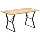 Houten eettafel met industriële stijl van massief mangohout - Eettafels