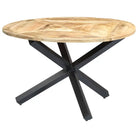 Houten eettafel met massief mangohout en 3-potige basis - 120 x 76 cm / 1 / massief mangohout - Eettafels