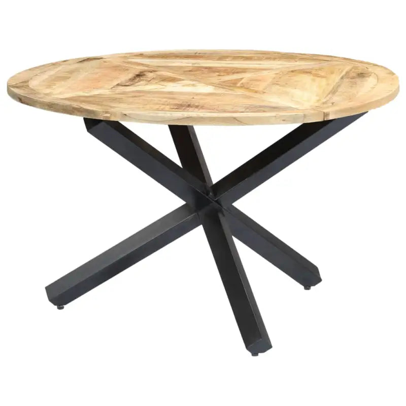 Houten eettafel met massief mangohout en 3-potige basis - 120 x 76 cm / 1 / massief mangohout - Eettafels