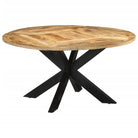 Houten eettafel met massief mangohout en 3-potige basis - 150 x 76 cm / 1 / Massief ruw mangohout - Eettafels