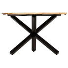 Houten eettafel met massief mangohout en 3-potige basis - Eettafels