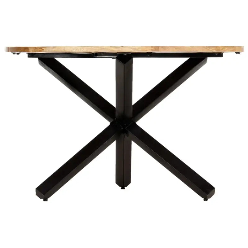 Houten eettafel met massief mangohout en 3-potige basis - Eettafels
