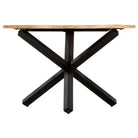 Houten eettafel met massief mangohout en 3-potige basis - Eettafels