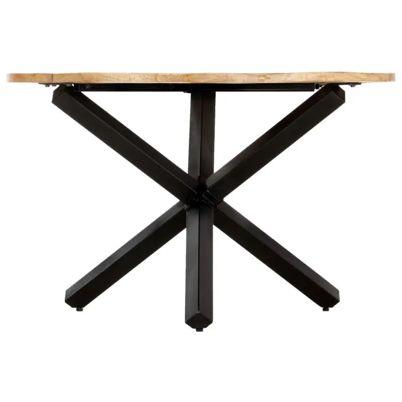 Houten eettafel met massief mangohout en 3-potige basis - Eettafels