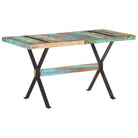 Houten eettafel van massief gerecycled hout in industriële stijl - Eettafels