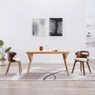Houten frame eetkamerstoel met levering bevat voor een moderne uitstraling - Crème en donkerbruin / 2 - Eetkamerstoelen