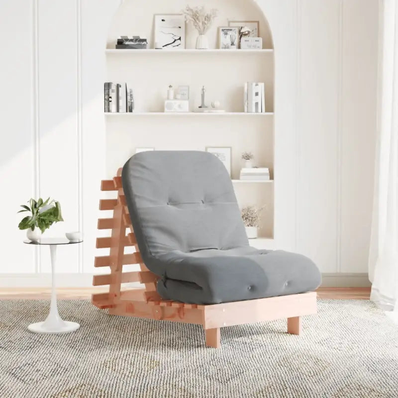 Houten futon slaapbank met verstelbare rugleuning voor comfort en veelzijdigheid - Natuurlijk douglashout / 70 x 206 x