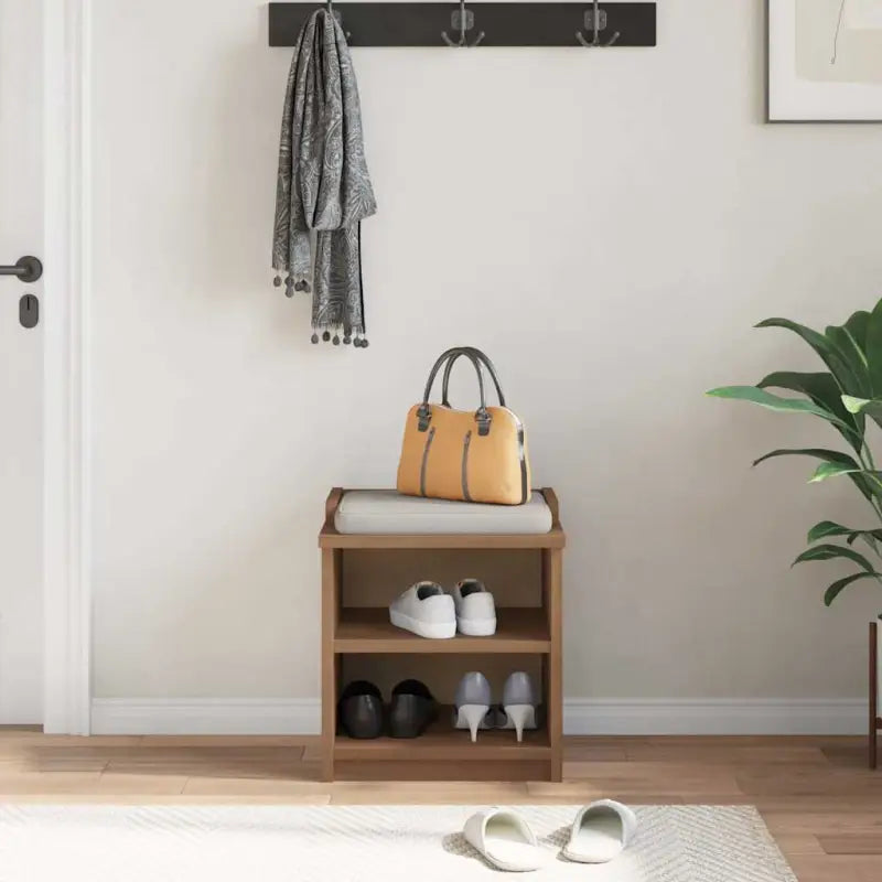 Houten gangbank van massief grenenhout met rustieke charme - Opberg- & halbankjes