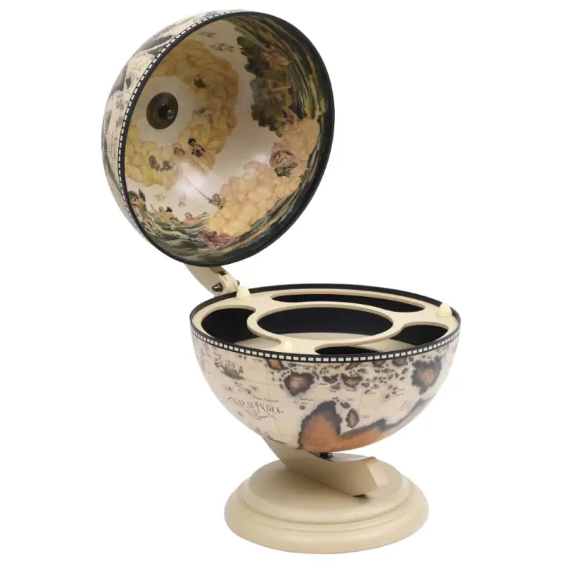 Houten Globebar met draaibare bar voor wijn en drankopslag - Wit / 1 - Wijnkasten & drankkasten