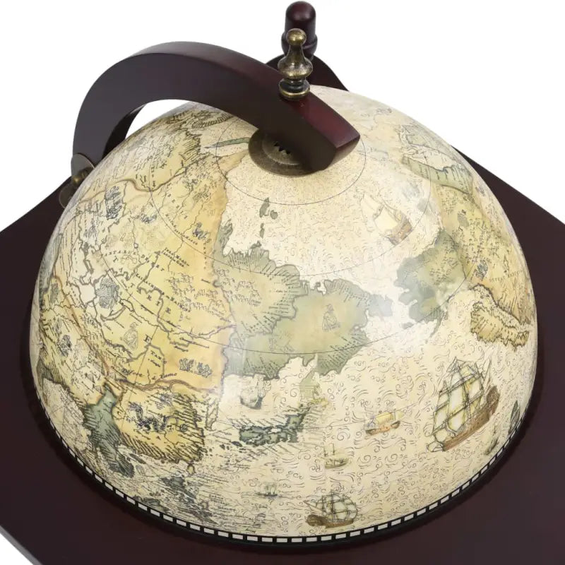 Houten globebar wijnkast met draaibare bar en opbergruimte - Wijnkasten & drankkasten