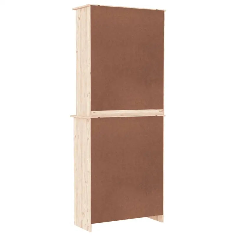 Houten hoge kast van massief grenenhout met houten knoppen - Dressoirs & buffetkasten