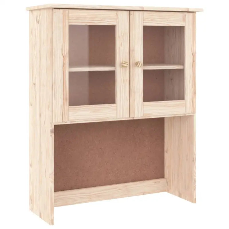 Houten hoge kast van massief grenenhout met houten knoppen - Dressoirs & buffetkasten