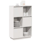 Houten hoge kast van massief grenenhout met rustieke uitstraling - Dressoirs & buffetkasten