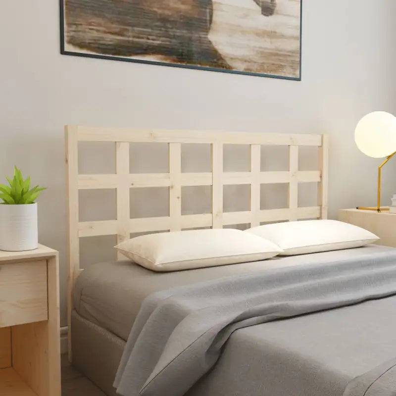 Houten hoofdbord van massief grenenhout met trendy design - Naturel / 156 x 100 cm / 1 - Hoofdborden en voetborden