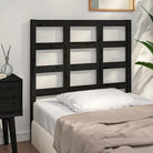 Houten hoofdbord van massief grenenhout met trendy design - Zwart / 105.5 x 100 cm / 1 - Hoofdborden en voetborden