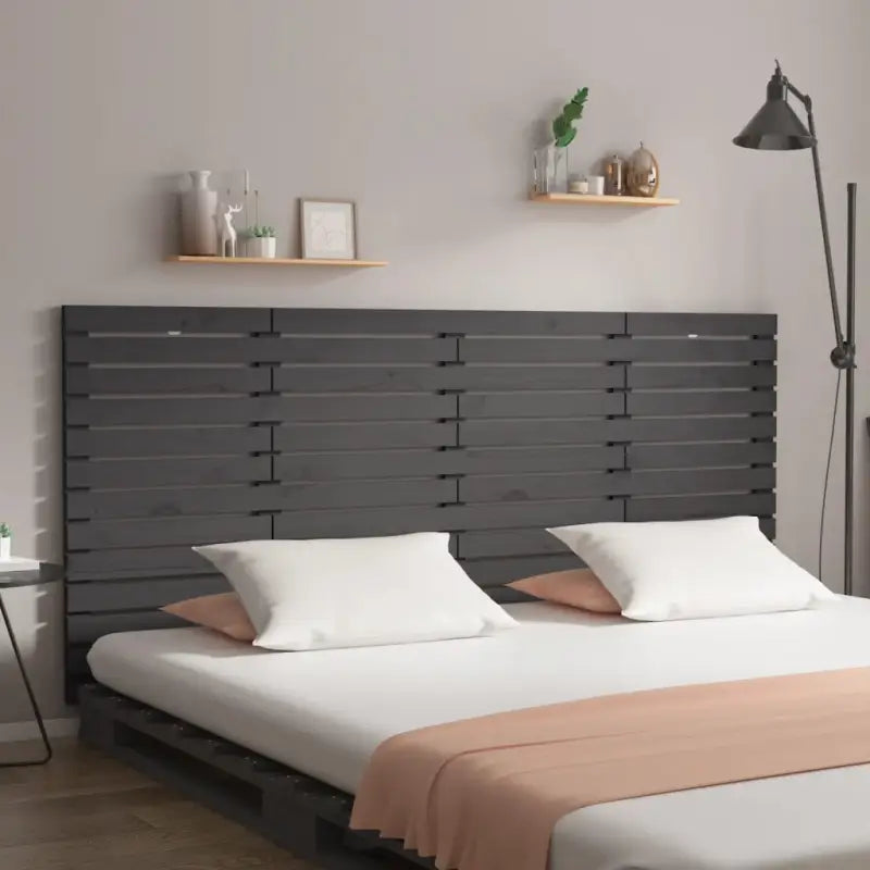 Houten hoofdborden en voetborden van massief grenenhout voor slaapkamer - Grijs / 206 x 91.5 cm / 1 - Hoofdborden
