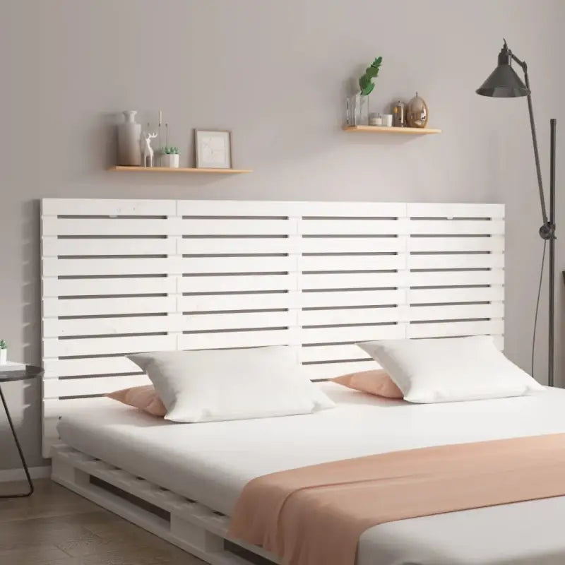 Houten hoofdborden en voetborden van massief grenenhout voor slaapkamer - Wit / 206 x 91.5 cm / 1 - Hoofdborden