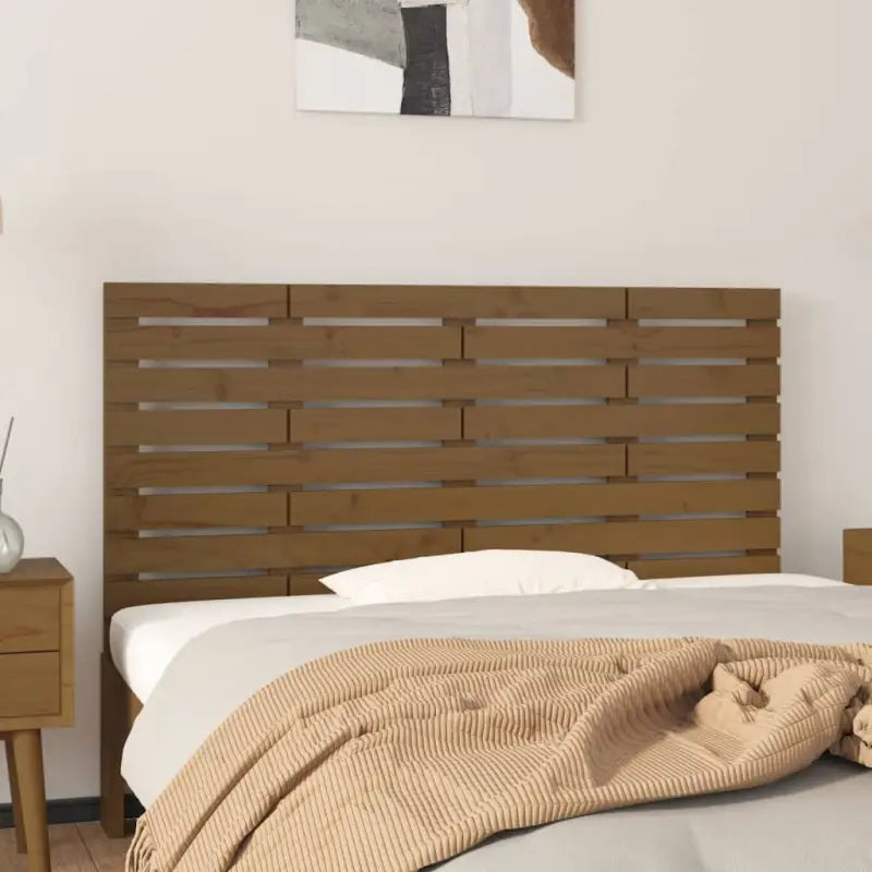 Houten hoofdborden en voetborden van massief grenenhout voor slaapkamer - Honingbruin / 126 x 63 cm / 1 - Hoofdborden